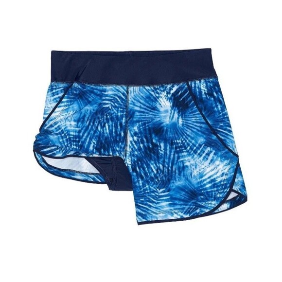 LANDS' END WOMEN'S QUICK DRY 5-INCH SWIM SHORTS WITH PANTY Size 8 Blue Swirl - Picture 5 of 16